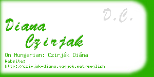 diana czirjak business card